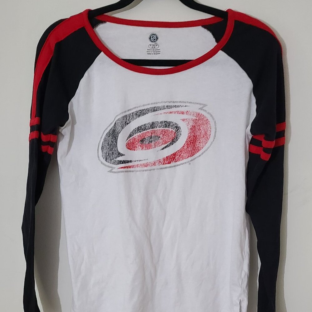 Carolina Hurricanes Women's Small 3/4 Sleeve T-Shirt